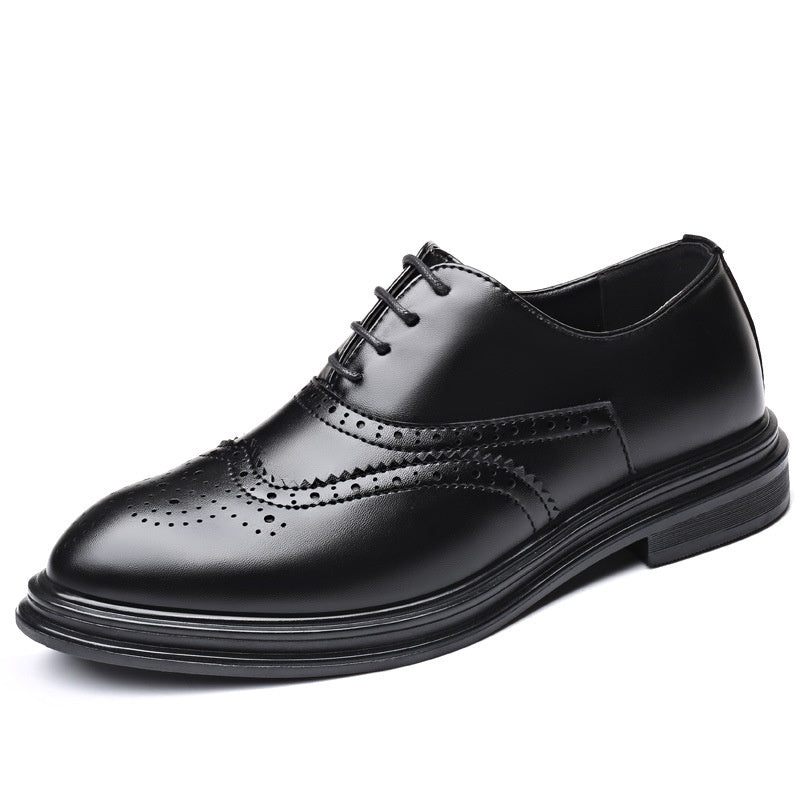 Autumn And Winter Brogue Men's Business Leather Shoes